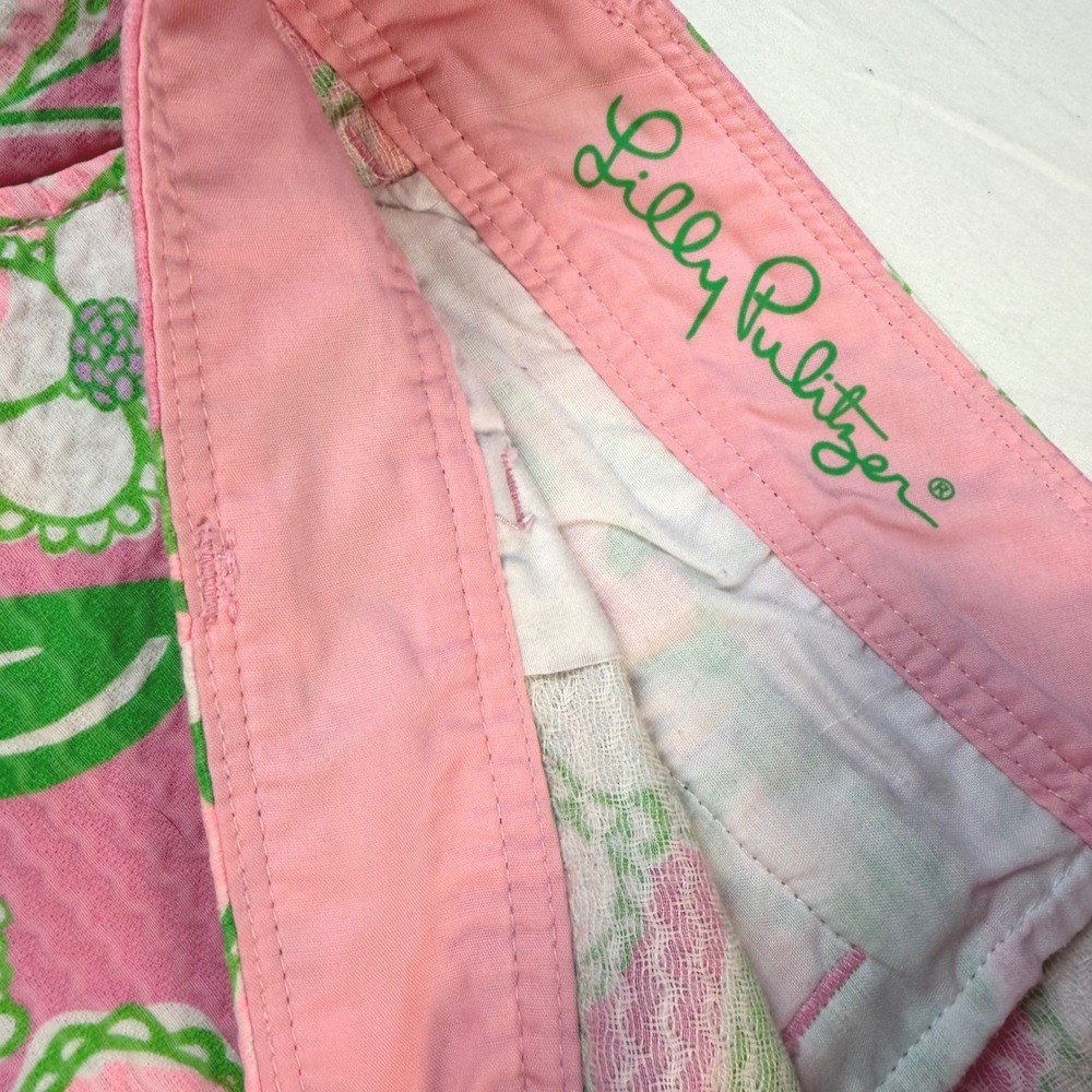 Lilly Pulitzer Callahan Short Womens 8 Pink Green Floral Tropical Summer EUC - Picture 5 of 9